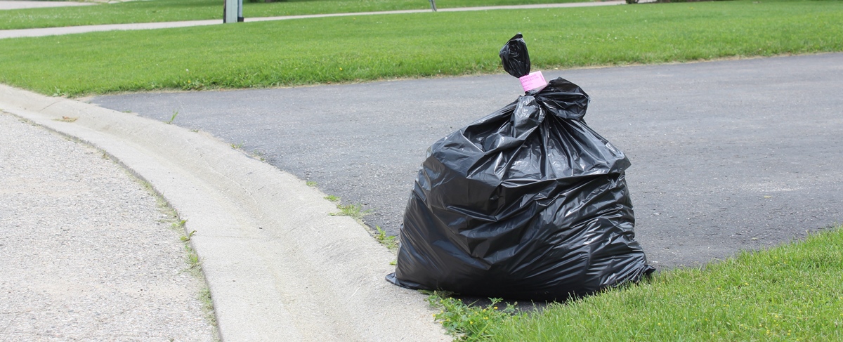 good set out picture of a garbage bag