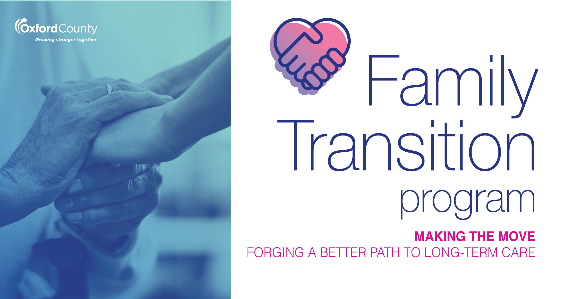 Family Transition Program, a pair of hands offering support to an individual